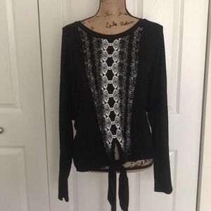 Wild Card II Print Knot Top